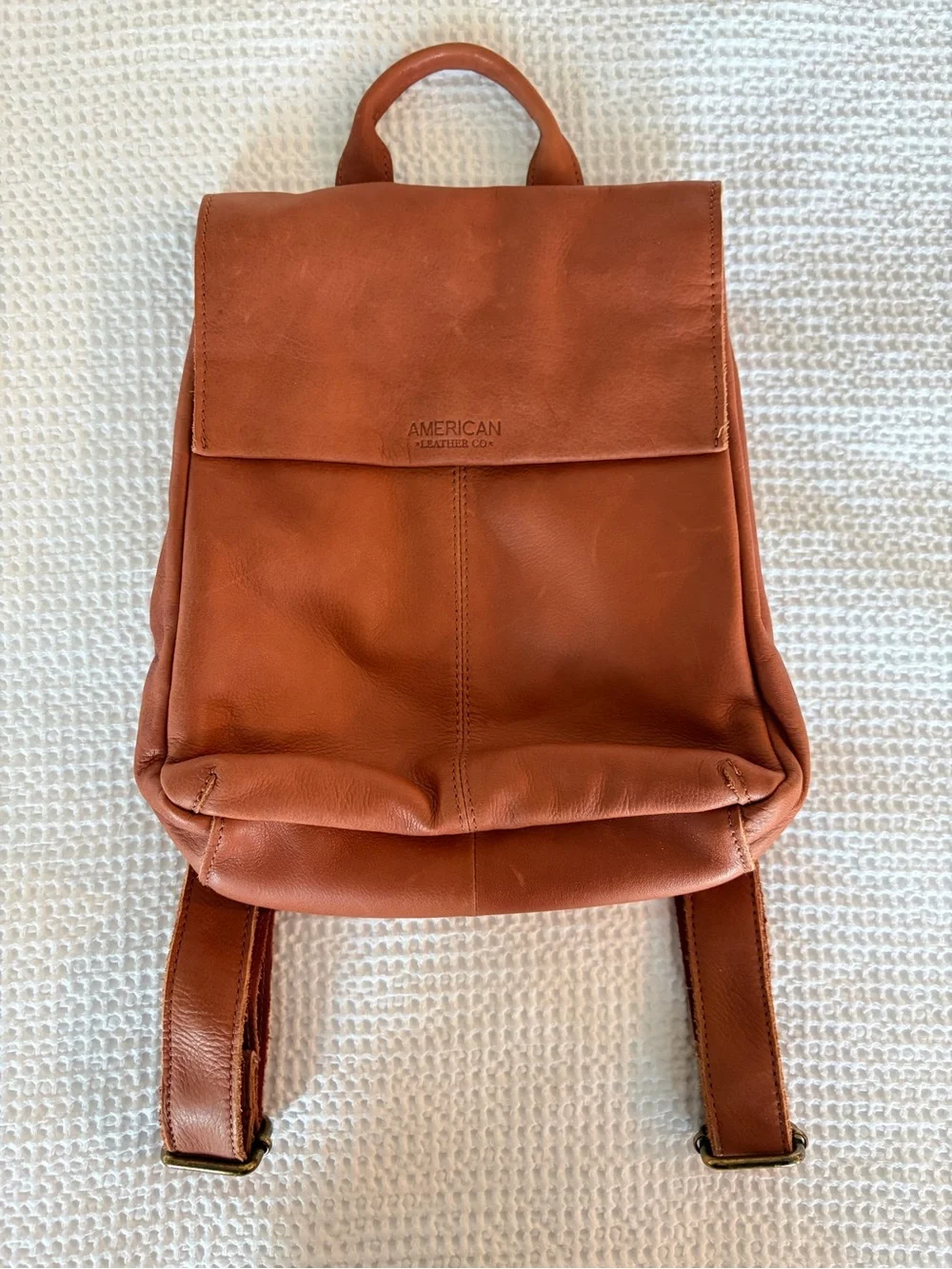American Leather Co. Cognac Leather Backpack